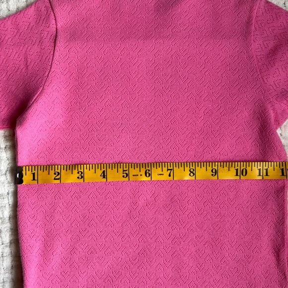 Oilily NWT pink pointelle short sleeved shirt with bunny detail size 98 (3-4) - Picture 5 of 11